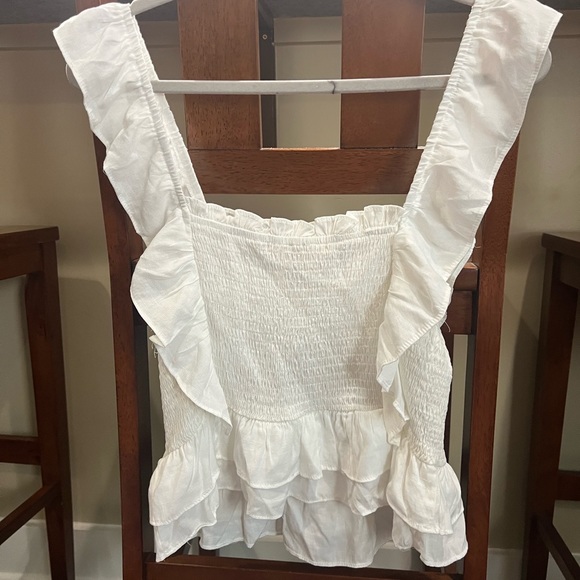 White Ruffle Top - Picture 2 of 3